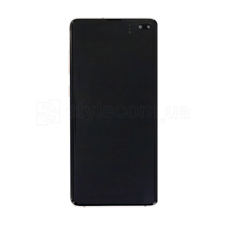 Дисплей (LCD) для Samsung Galaxy S10 Plus/G975 (2019) з тачскріном та рамкою black Service Original (PN:GH82-18849A)