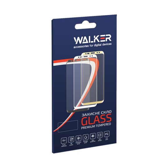 Защитное стекло WALKER Full Glue для Huawei P40 Lite 5G, Nova 7, Nova 7 SE, Honor 30 black
