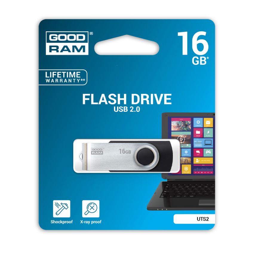 Флеш-пам'ять USB GOODRAM (Twister) UTS2 16GB black (UTS2-0160K0R11)