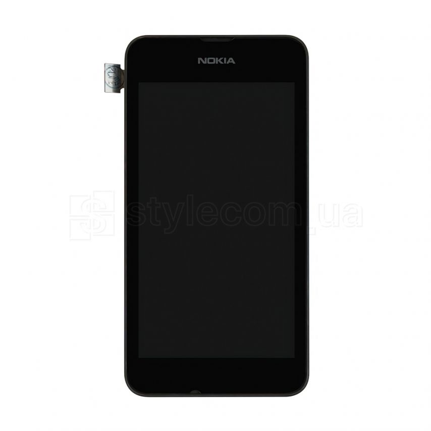 Дисплей (LCD) для Nokia Lumia 530 RM-1019 с тачскрином и рамкой black Original Quality