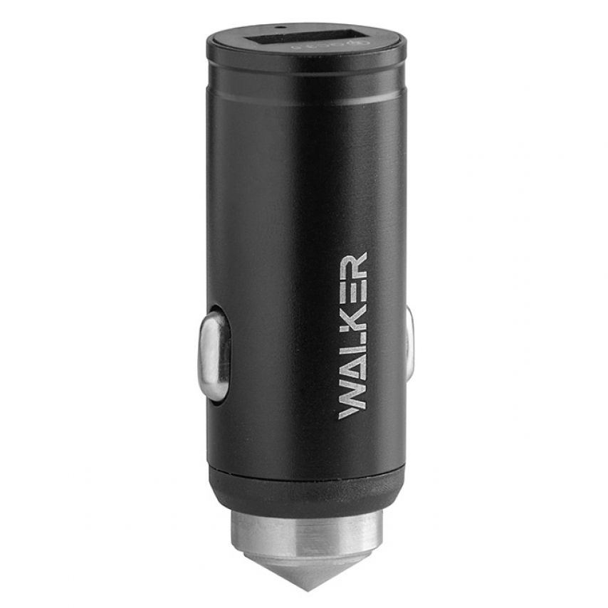 Автомобильное зарядное устройство (адаптер) WALKER WCR-23 Qualcomm 1USB QC3.0 / 2.4A black
