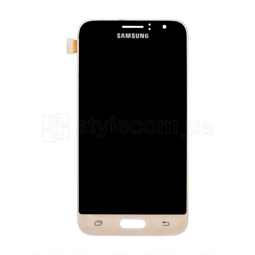 Дисплей (LCD) для Samsung Galaxy J1/J120 (2016) с тачскрином black/gold (Oled) Original Quality