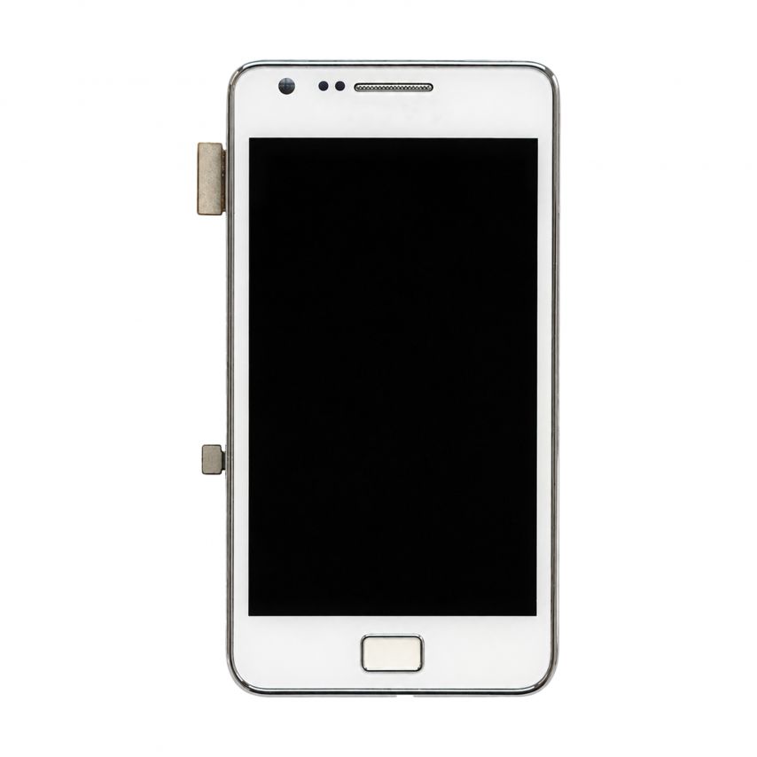 Дисплей (LCD) для Samsung Galaxy I9100 з тачскріном та рамкою white (TFT) Original Quality