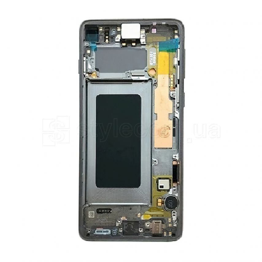 Дисплей (LCD) для Samsung Galaxy S10/G973 (2019) с тачскрином и рамкой black Service Original (PN:GH92-18850A)