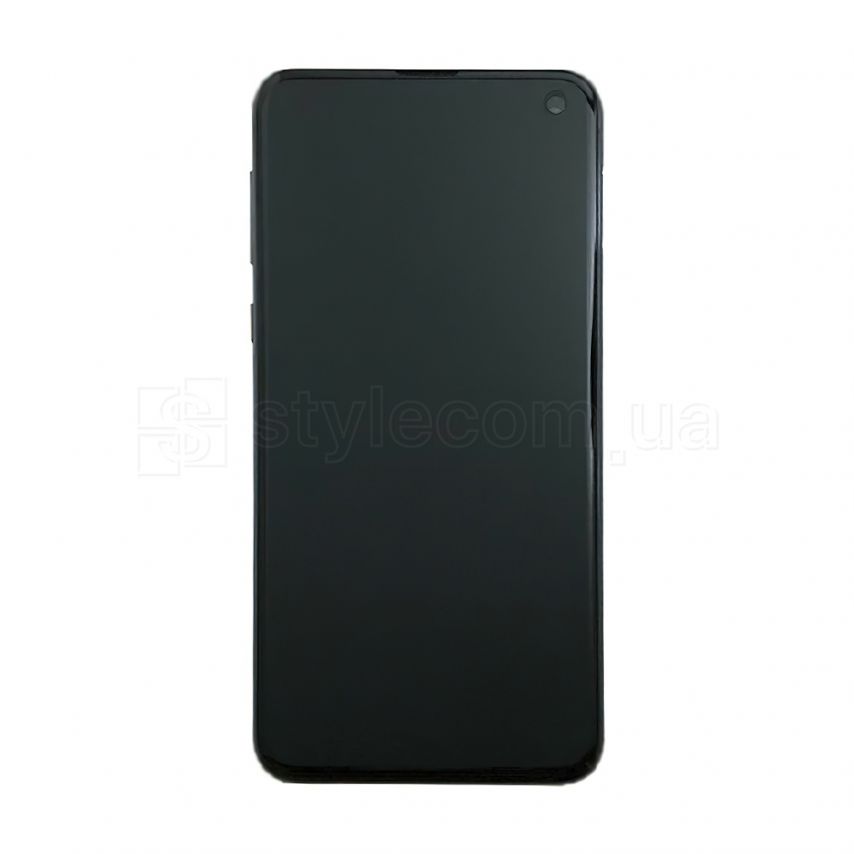 Дисплей (LCD) для Samsung Galaxy S10/G973 (2019) с тачскрином и рамкой black Service Original (PN:GH92-18850A)