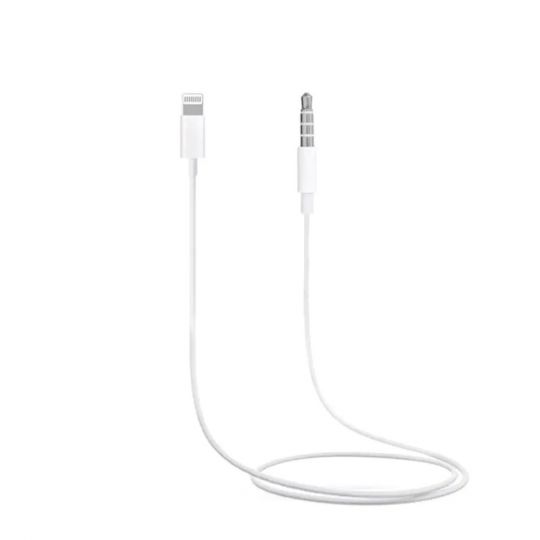 Аудіокабель MH025 Lightning to AUX 3.5мм (iOS 13) white - купити за 265.80 грн у Києві, Україні