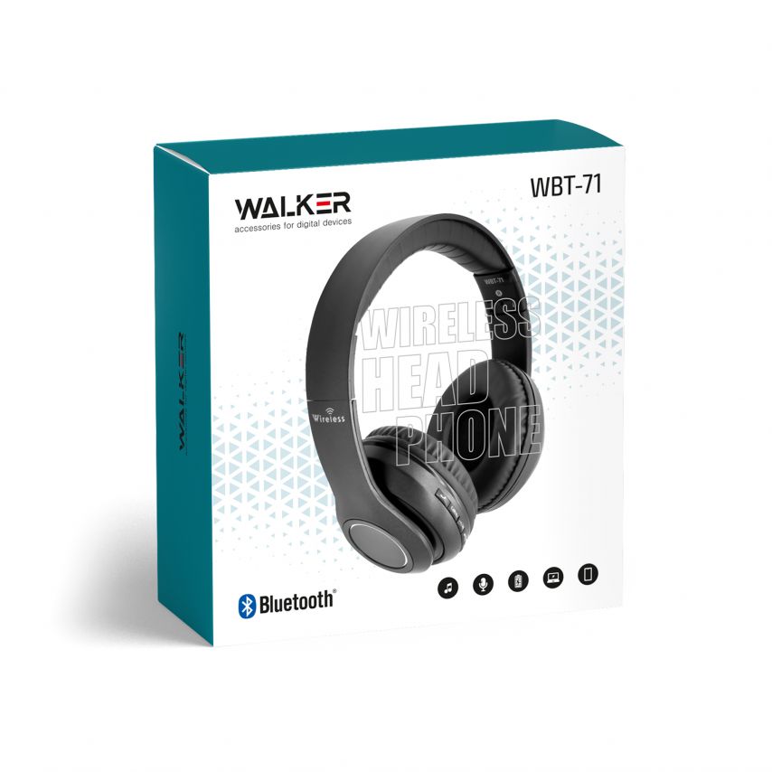 Навушники Bluetooth WALKER WBT-71 black