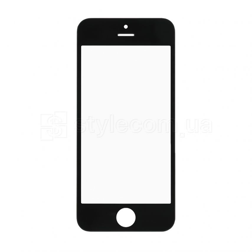 Стекло для переклейки для Apple iPhone 5s с рамкой и OCA-плёнкой black Original Quality