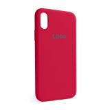 Чехол Full Silicone Case для Apple iPhone X, Xs rose red (37)