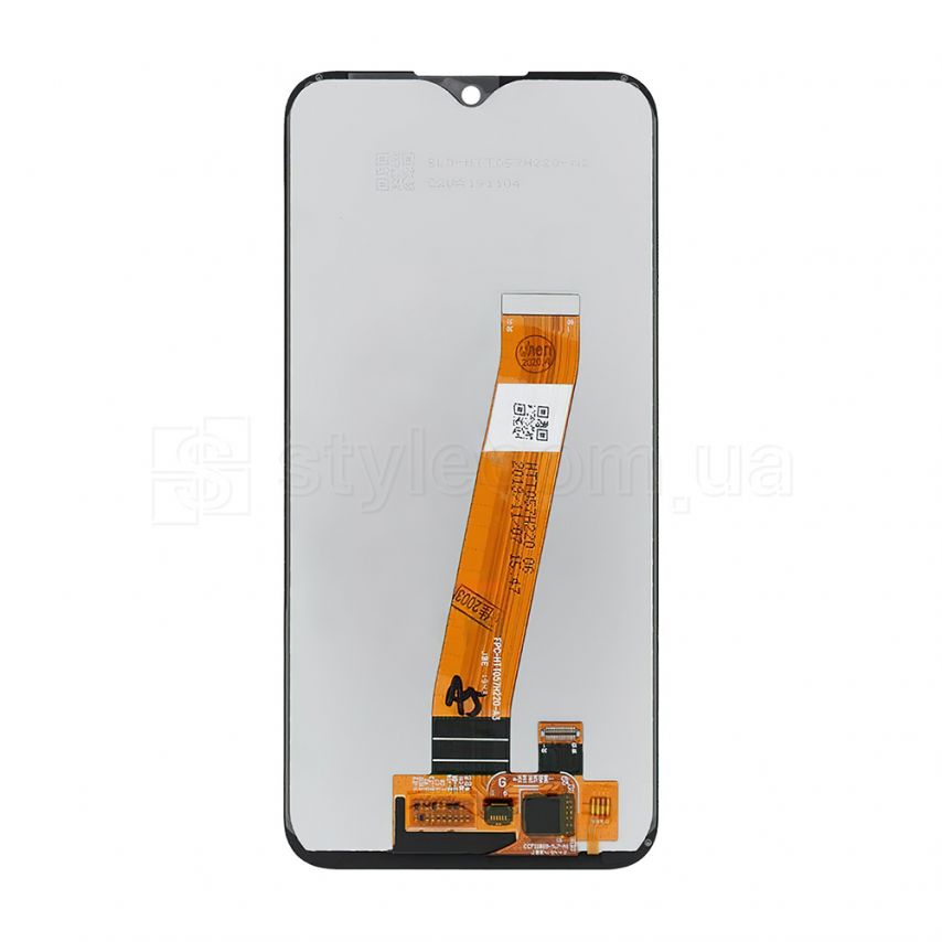 Дисплей (LCD) для Samsung Galaxy A01/A015 (2019) з тачскріном та вузьким конектором black Service Original (PN:GH81-18209A)