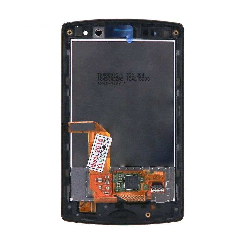 Дисплей (LCD) для Sony Xperia Active SK17i с тачскрином и рамкой black Original Quality