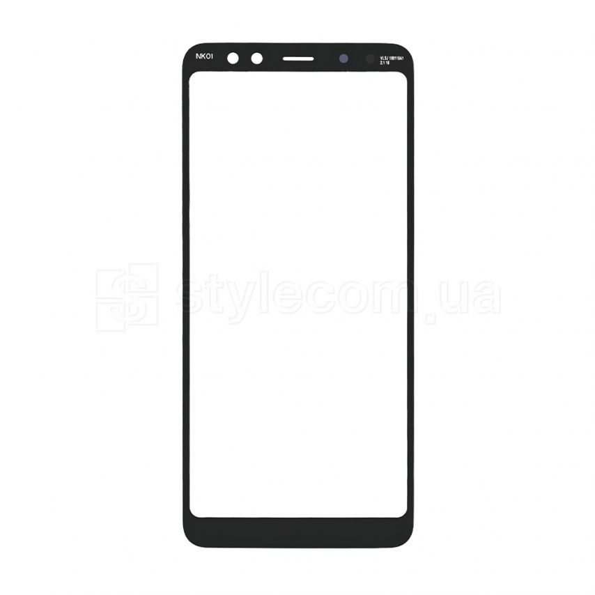 Стекло дисплея для переклейки Samsung Galaxy A8/A530 (2018) black Original Quality