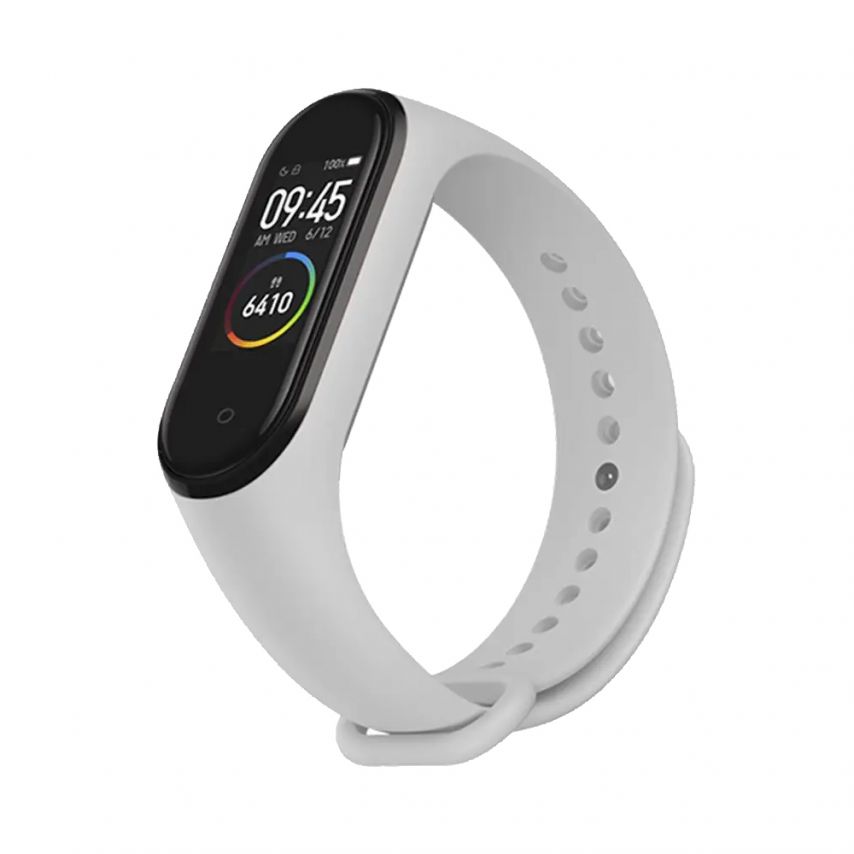 Ремінець для Xiaomi Mi Band 3, 4 Original Design light grey / світло-сірий