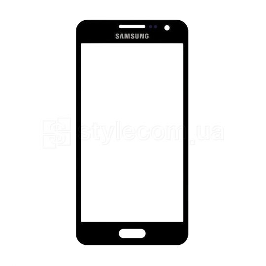 Стекло дисплея для переклейки Samsung Galaxy A3/A300 (2015) black Original Quality