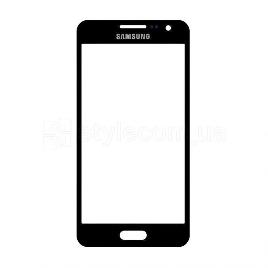 Скло дисплея для переклеювання Samsung Galaxy A3/A300 (2015) black Original Quality