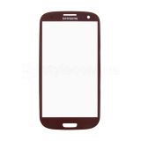 Скло дисплея для переклеювання Samsung Galaxy S3 I9300 red Original Quality