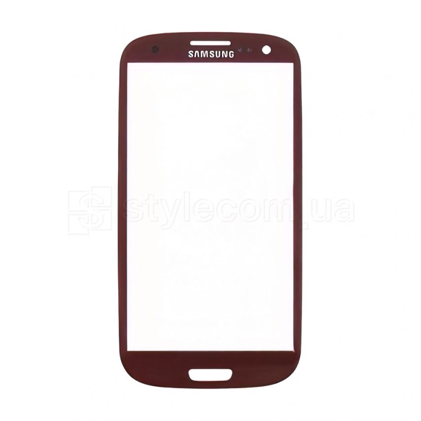 Скло дисплея для переклеювання Samsung Galaxy S4 I9500 red Original Quality