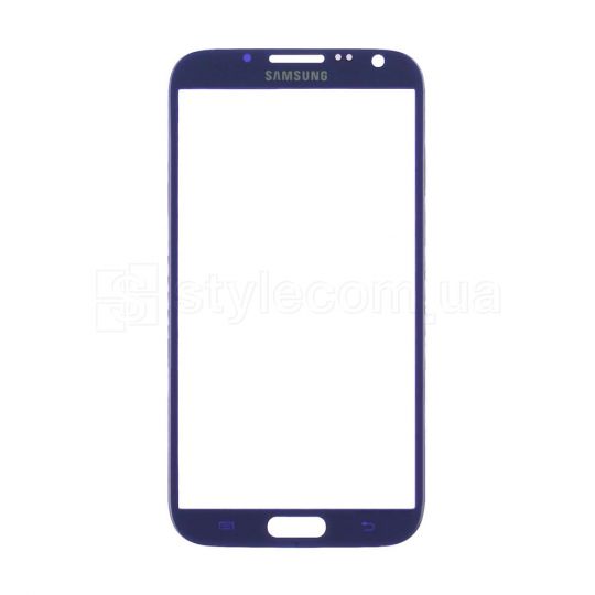 Скло дисплея для переклеювання Samsung Galaxy Note 2 N7100 blue Original Quality