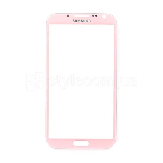 Скло дисплея для переклеювання Samsung Galaxy Note 2 N7100 pink Original Quality