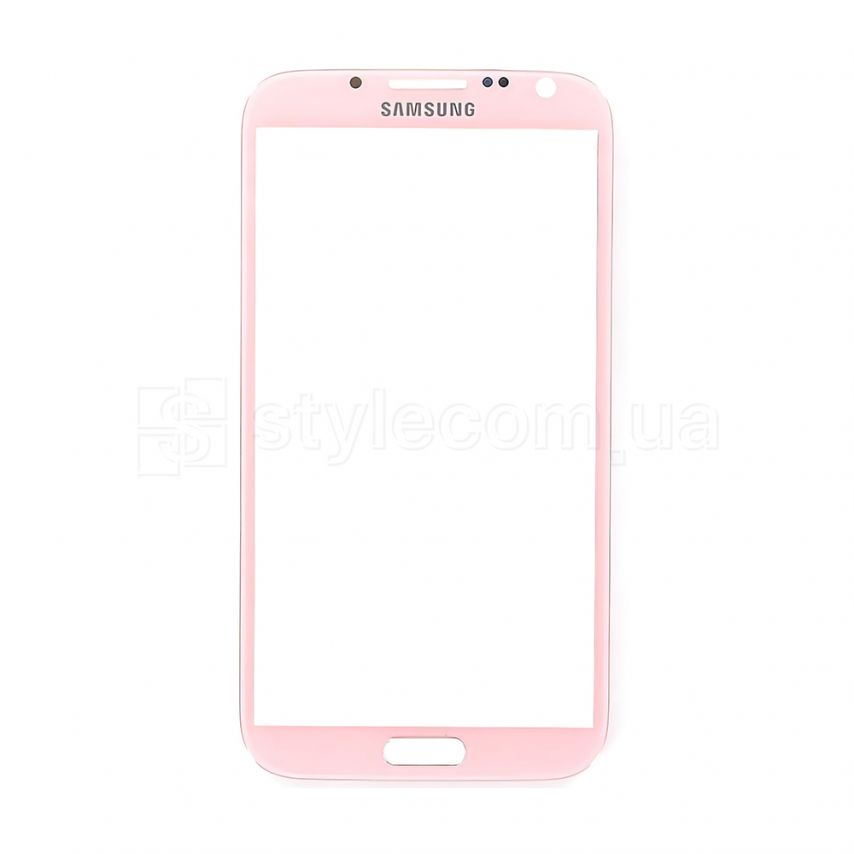 Скло дисплея для переклеювання Samsung Galaxy Note 2 N7100 pink Original Quality