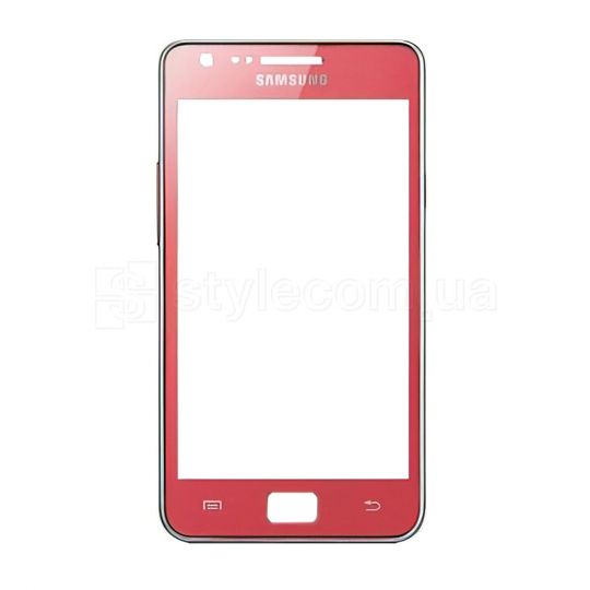 Скло дисплея для переклеювання Samsung Galaxy S2 I9100, Galaxy S2 Plus I9105 red Original Quality