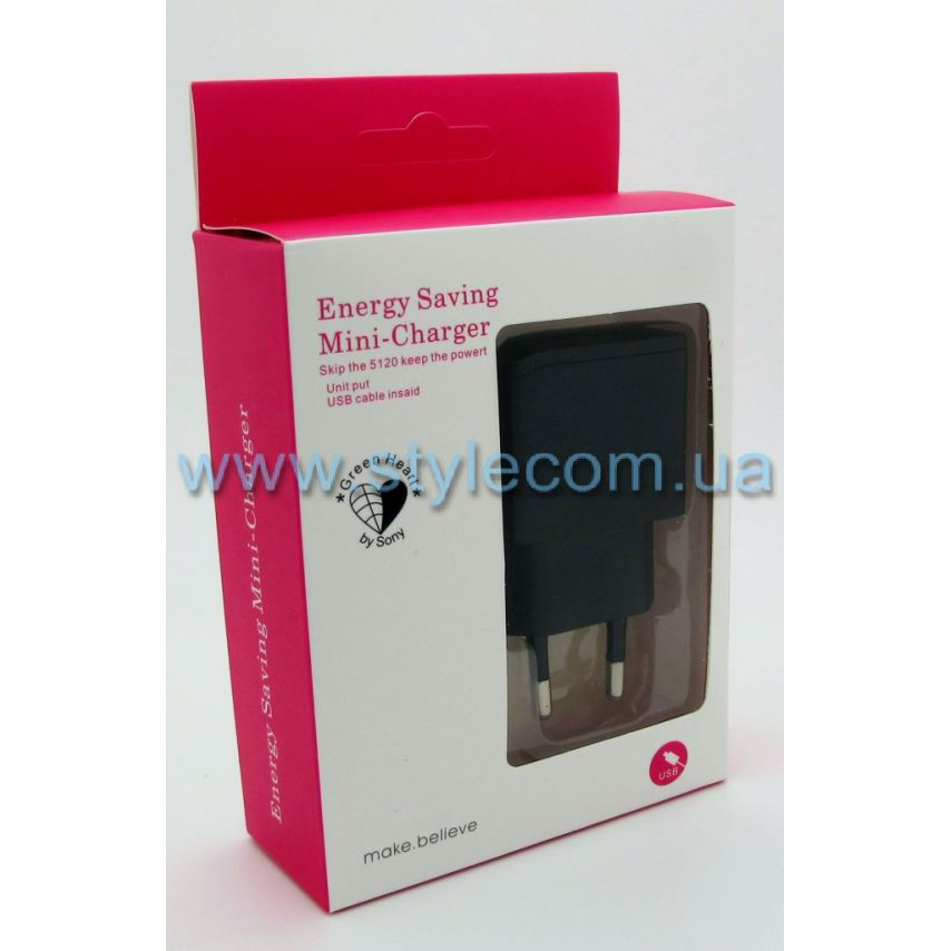 Мережевий зарядний пристрій (адаптер) 2в1 для Sony EP-800 650mAh + Micro black