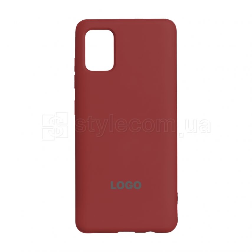 Чохол Original Silicone для Samsung Galaxy A41/A415 (2020) dark red (33)