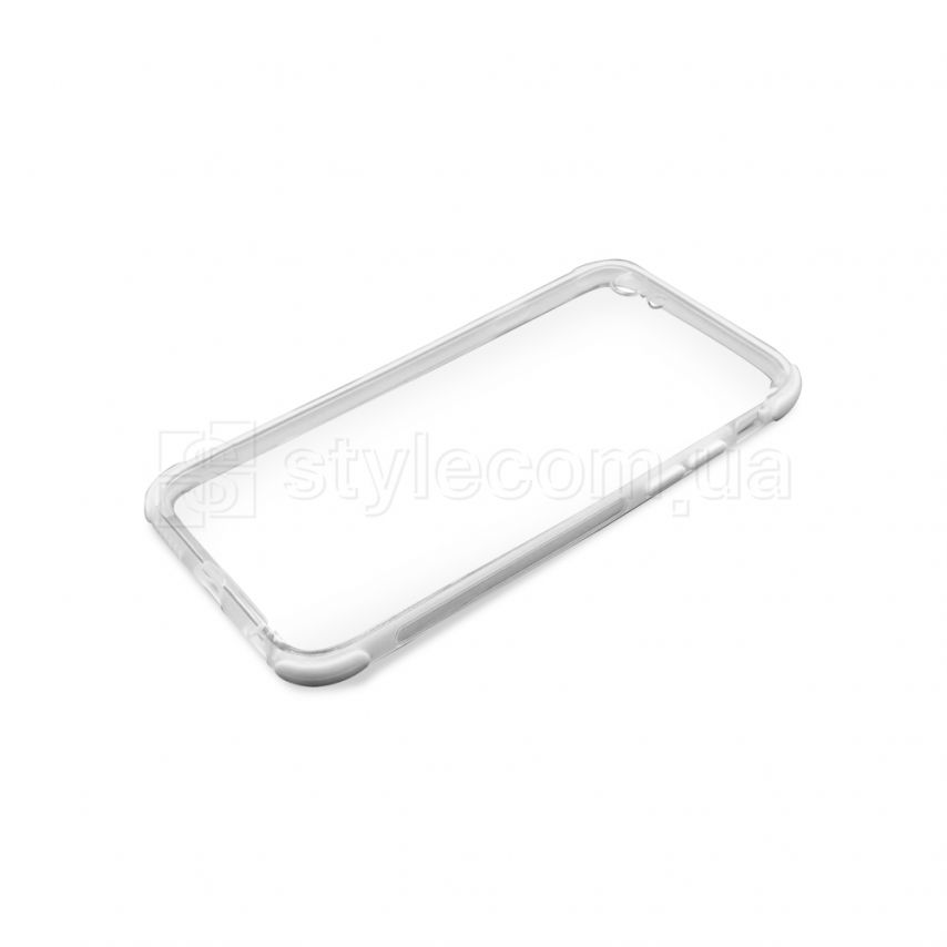 Чехол силиконовый с цветной рамкой для Samsung Galaxy A30/A305 (2019) white/transp