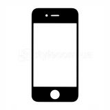 Стекло для переклейки для Apple iPhone 4 black Original Quality