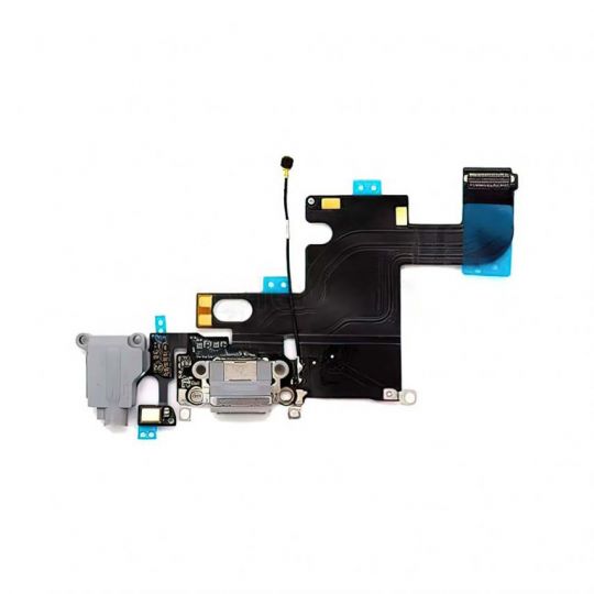 Шлейф для Apple iPhone 6 з роз'ємом зарядки, навушників та мікрофоном grey Original Quality - купити за 112.75 грн у Києві, Україні