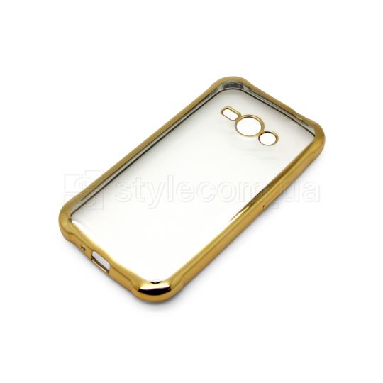 Чехол силиконовый (рамка) для Samsung Galaxy J1 Ace/J110 (2015) gold