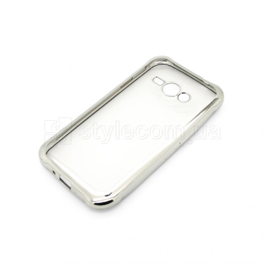 Чехол силиконовый (рамка) для Samsung Galaxy J1 Ace/J110 (2015) silver