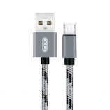 Кабель USB XO NB10 Micro Quick Charge 2.4A grey - купить за 35.63 грн в Киеве, Украине