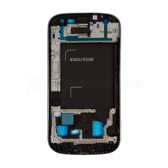 Корпусная рамка с проклейкой и шлейфами для Samsung Galaxy S3 I9300 silver