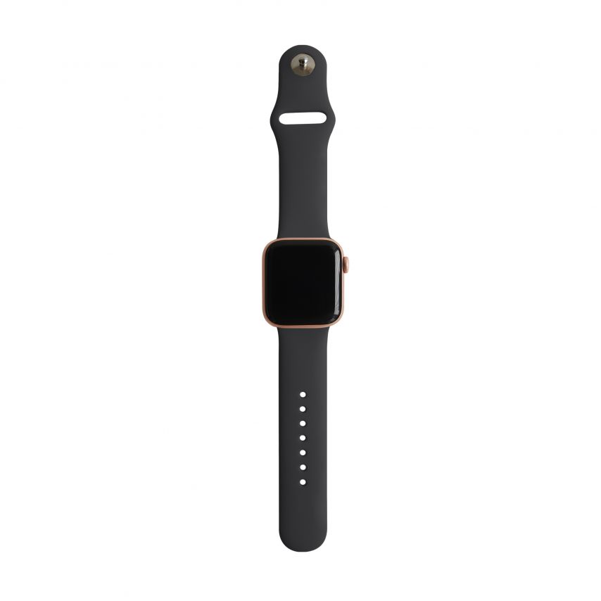 Ремінець для Apple Watch Sport Band силіконовий 38/40мм M/L dark grey / темно-сірий (15)