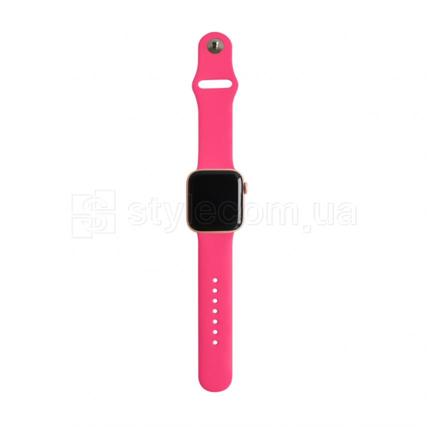 Ремінець для Apple Watch Sport Band силіконовий 38/40мм S/M neon pink / неоновий рожевий (47)