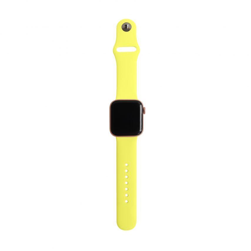 Ремінець для Apple Watch Sport Band силіконовий 38/40мм S/M lime green / лимонний (32)