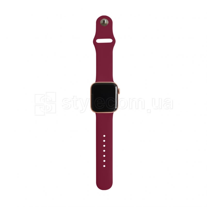 Ремінець для Apple Watch Sport Band силіконовий 38/40мм S/M marsala / марсала (52)