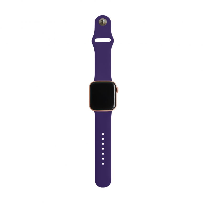 Ремінець для Apple Watch Sport Band силіконовий 38/40мм S/M dark violet / темно-фіолетовий (30)