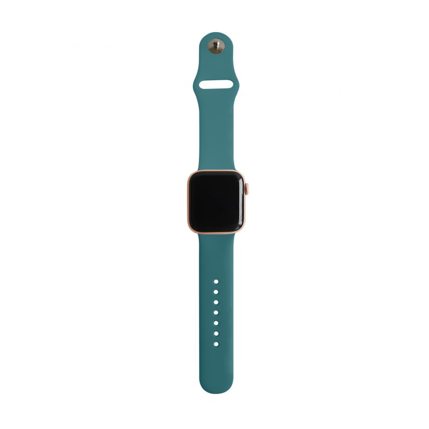 Ремінець для Apple Watch Sport Band силіконовий 38/40мм S/M dark sea wave / морська хвиля темний (62)