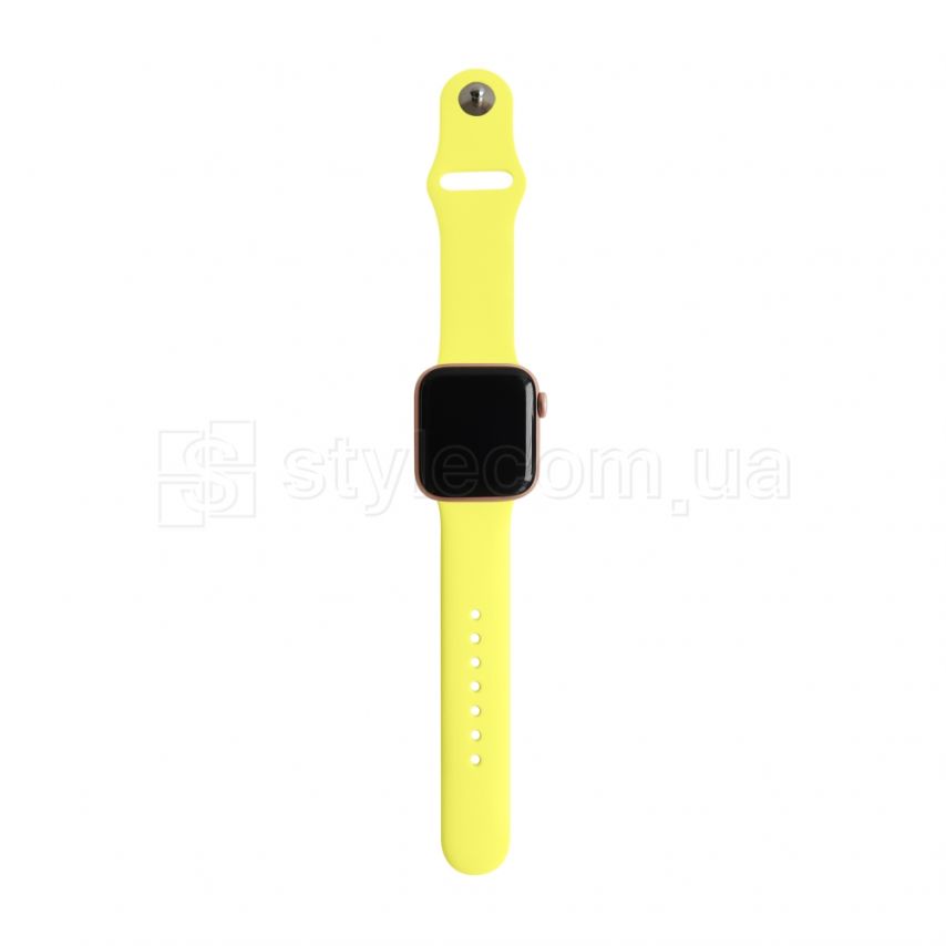Ремешок для Apple Watch Sport Band силиконовый 42/44мм S/M lime green / лимонный (32)