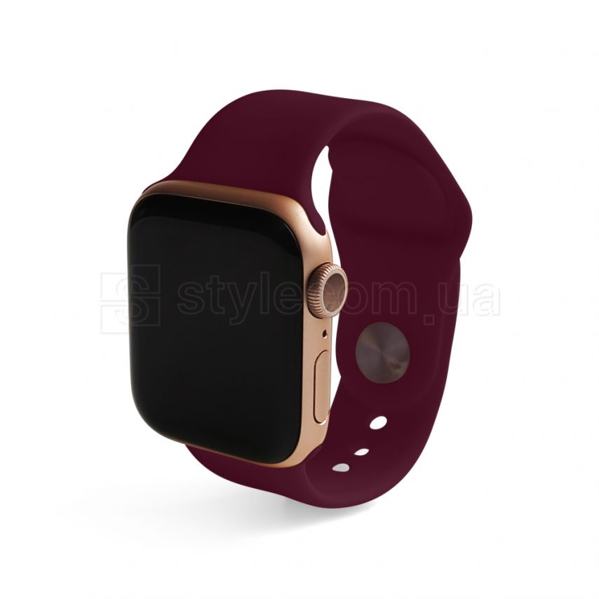 Ремешок для Apple Watch Sport Band силиконовый 42/44мм S/M marsala / марсала (52)