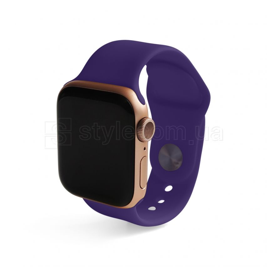 Ремінець для Apple Watch Sport Band силіконовий 42/44мм S/M dark violet / темно-фіолетовий (30)