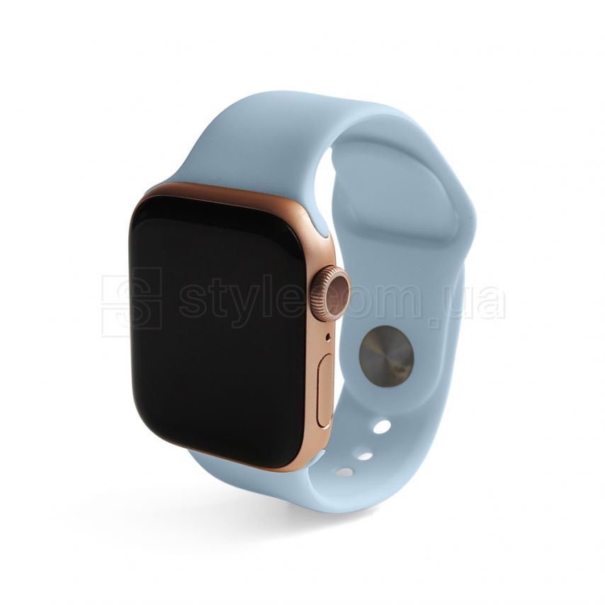 Ремешок для Apple Watch Sport Band силиконовый 42/44мм S/M light blue / голубой (5)