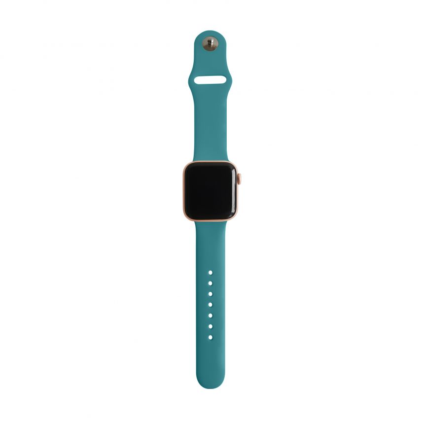 Ремінець для Apple Watch Sport Band силіконовий 42/44мм S/M dark sea wave / морська хвиля темний (62)