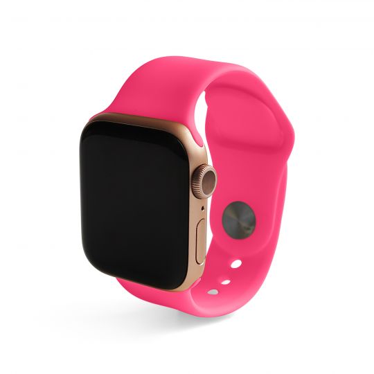Ремінець для Apple Watch Sport Band силіконовий 42/44мм S/M neon pink / неоновий рожевий (47) - купити за 177.20 грн у Києві, Україні