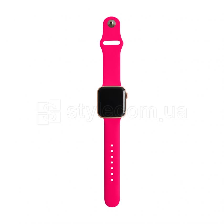 Ремешок для Apple Watch Sport Band силиконовый 42/44мм S/M neon pink / неоновый розовый (47)
