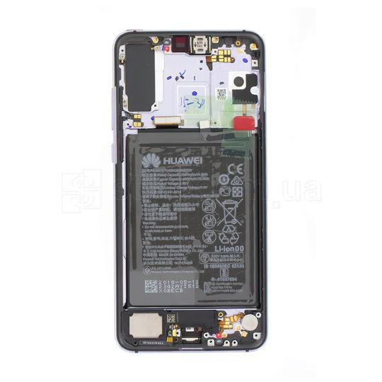 Дисплей (LCD) для Huawei P20 Pro 02351WTU з тачскріном та рамкою purple Service Original Full (battery+buzzer+speaker+mic+flats)