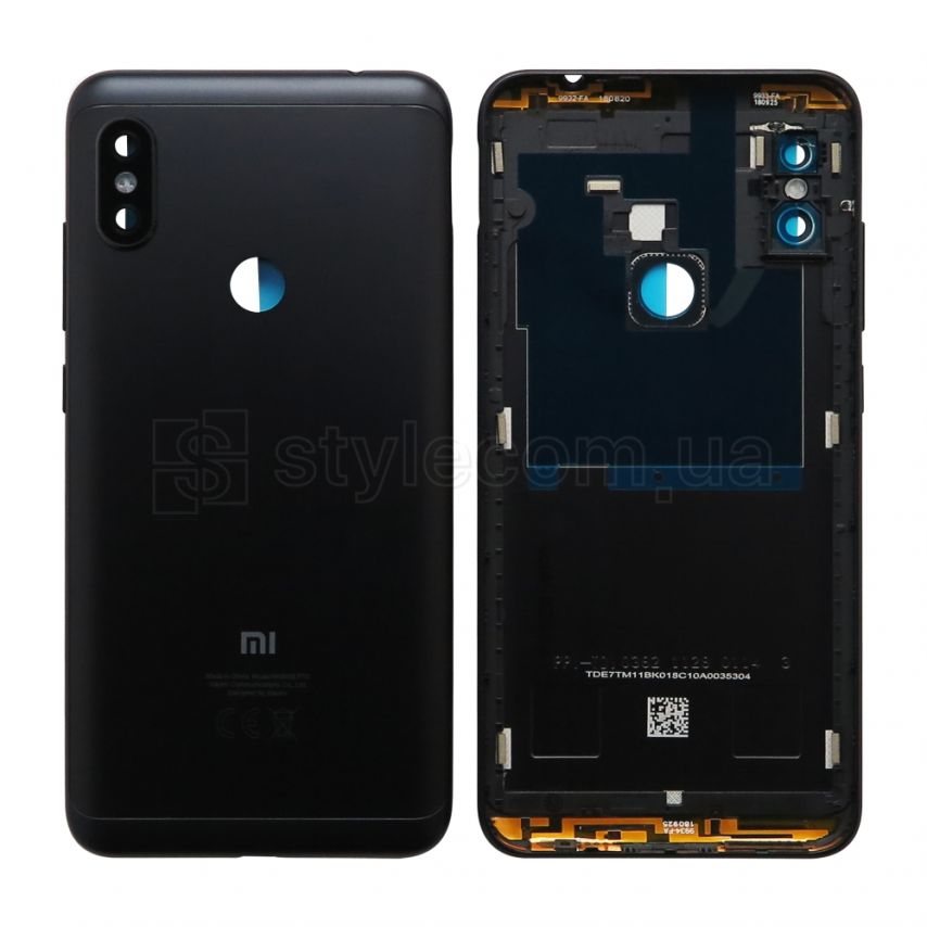 Корпус для Xiaomi Redmi Note 6 зі склом камери black Original Quality