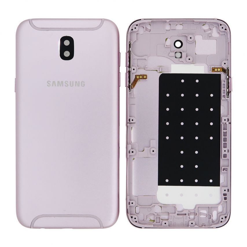 Корпус для Samsung Galaxy J5/J530 (2017) зі шлейфом кнопками регулювання звуку pink Original Quality